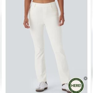 Halara Flex™ High Waisted Pockets Washed Casual Bootcut Jeans Small Tall